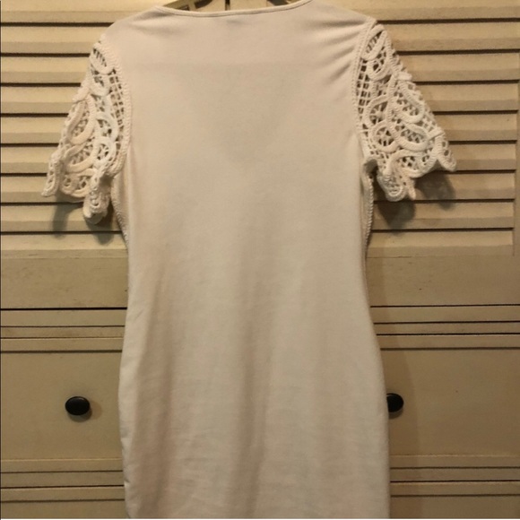 French Connection White Mesi Macrame Dress size 6 - Picture 3 of 5